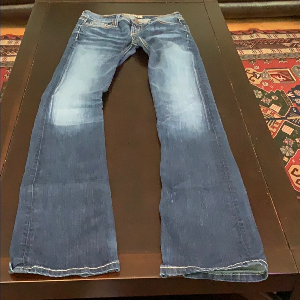 BKE Sabrina. Low rise xlong boot style flare jeans